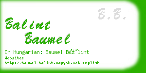 balint baumel business card